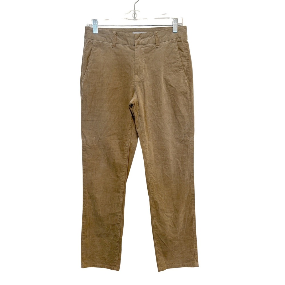 Vince Brown Fine Wale Corduroy Slim Straight Leg Pants Sz 2